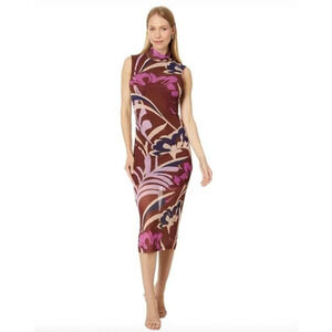 SANCTUARY Dress Size S NEW Brown Purple Sheath Midi Love Like No Other